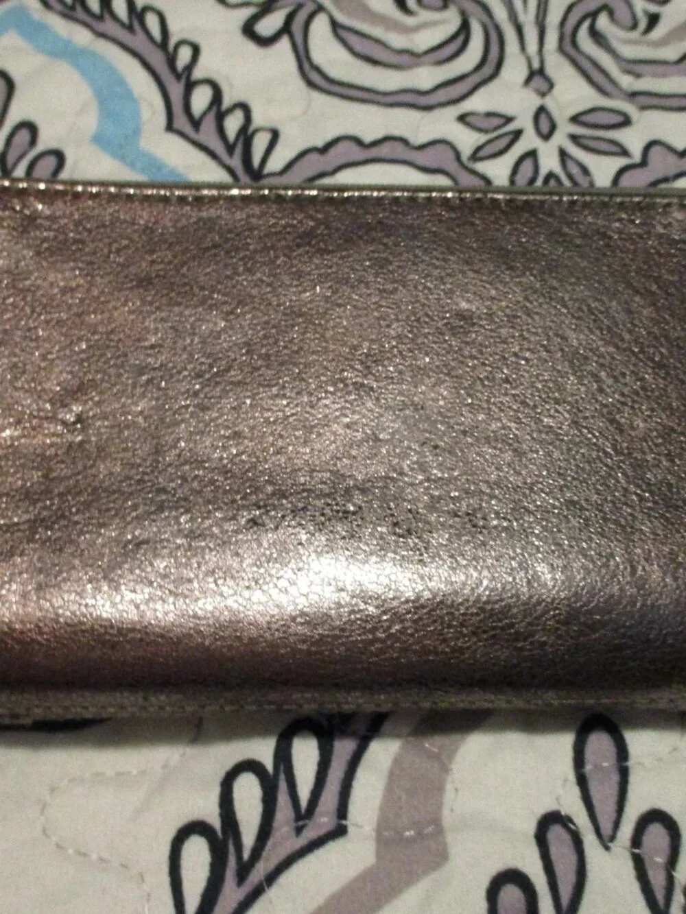 Coach Est 1941 Madison Luxury Rose Gold Trifold Wallet & Checkbook Metallic